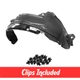 Front Passenger Side Fender Liner w/ Clips For 2007-2009 Honda CR-V HO1251110