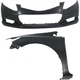 Bumper Cover Kit Fits 2012-13 Honda Civic Front Coupe CAPA Certified Part 2Pc