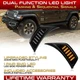 [SEQUENTIAL]Fender Air Vent Smoked LED Side Marker Lamp For 2018-2024 Wrangler