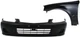 Front Bumper Cover for Honda Civic 1999-2000, Primed (Ready to Paint), 2-Piece