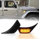 2x Front Fender Side Marker Vent LED Lights For Jeep Gladiator JT Truck Wrangler 2x Front Fender Side Marker Vent LED Lights For Jeep Gladiator JT Truck Wrangler
