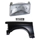 Fender and Headlight Kit For 92-96 Ford F-150 92-97 F-350 Primed Front Left