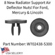 8 NEW RADIATOR SUPPORT AIR DEFLECTOR NUTS! FOR FORD MUSTANG EDGE ESCAPE CMAX ETC 8 NEW RADIATOR SUPPORT AIR DEFLECTOR NUTS! FOR FORD MUSTANG EDGE ESCAPE CMAX ETC