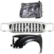 Grille For 2001 2002 2003 2004 Toyota Tacoma with LH Fender and Headlight Kit Grille For 2001 2002 2003 2004 Toyota Tacoma with LH Fender and Headlight Kit