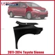Fender For 2011-2014 Toyota Sienna Front Passenger Primed Steel w/ Antenna Hole Fender For 2011-2014 Toyota Sienna Front Passenger Primed Steel w/ Antenna Hole