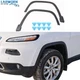 Front Left&Right Fender Flares Set Fit For Jeep Cherokee 2014-2017 Plastic 2Pcs Front Left&Right Fender Flares Set Fit For Jeep Cherokee 2014-2017 Plastic 2Pcs