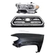 Grille Kit For 2016-2017 Toyota Tacoma with Left Side Fender and Headlight SR5