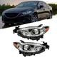 Right+Left Headlights For 2014 2015 2016 2017 Mazda 6 Black Housing Halogen Type
