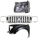Grille Kit For 2001 2002 2003 2004 Toyota Tacoma with LH Fender and Headlight Grille Kit For 2001 2002 2003 2004 Toyota Tacoma with LH Fender and Headlight