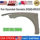 HY1240177 New Replacement Front Driver Side Fender Fits 2020-2022 Sonata