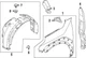 Genuine Kia Fender Upper Reinforced 66315-DO000