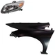 Headlight Assembly Kit for Honda Civic 2012-2012, Left (Driver), Halogen,