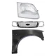 Grille Kit For 99-03 Ford F-150 Honeycomb with Right Fender with Wheel Arch Hole
