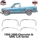 Front&Rear Fender Chrome Trim Moldings LH&RH For 1988-2000 Chevy &GMC C/K Series