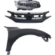 Headlight Kit For 16-2018 Honda Civic Right Assembly LED with Fender and Grille