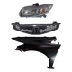 Headlight Kit For 2013 Honda Civic Driver Side Assy Halogen CAPA DX/EX/EX-L/LX