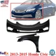 Fits Honda Civic 2013-2015 Front Bumper Cover & Fender Panel Driver Side Kit