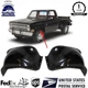 New Front Inner Fender LH & RH Steel Black For 1981-91 Chevy C10 Suburban C1500 New Front Inner Fender LH & RH Steel Black For 1981-91 Chevy C10 Suburban C1500