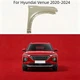 For Hyundai Venue 2020-2024 Right Passenger Fender Steel Gray w Lamp 66321K2000