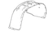 Genuine GM Front Driver Side Wheelhouse Liner 22806318 Genuine GM Front Driver Side Wheelhouse Liner 22806318
