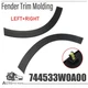 Rear Fender Trim Molding Moulding Left Right Side Fit For 2023-2025 Honda HR-V