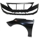 Bumper Cover Kit Fits 2015-2017 Sonata Front Sport Type Bumper CAPA 2pc Bumper Cover Kit Fits 2015-2017 Sonata Front Sport Type Bumper CAPA 2pc