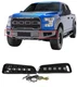 Front Bumper LED Daytime Running Lights DRL For 16 18 Ford F150 F-150 Raptr 
