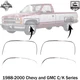 Front & Rear Fender Trim Chrome Set of 4 For 1988-2000 Chevy and GMC C/K Series