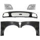Grille For 1997-1998 Ford F-150 Mesh w/ LH RH Fenders w/ Wheel Arch Holes Kit