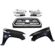 Grille For 2016-17 Toyota Tacome Chrome/Black w/ LH RH Fenders and Headlight Kit Grille For 2016-17 Toyota Tacome Chrome/Black w/ LH RH Fenders and Headlight Kit