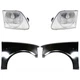 Fender and Headlight Kit Fits 97-2003 Ford F-150 97-2002 Expedition LH and RH