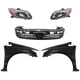 Headlight Kit For 2012 Honda Civic Driver and Passenger Side w/ Fenders & Grille