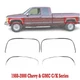 Front&Rear Fender Chrome Trim Moldings LH&RH For 1988-2000 Chevy &GMC C/K Series