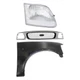 F-150/F-250 97-98 GRILLE Chrome Shell with Black Insert 3-pc Kit Fender and Head