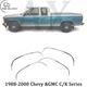 Front&Rear Fender Chrome Trim Moldings LH&RH For 1988-2000 Chevy &GMC C/K Series