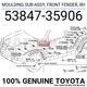 5384735906 Genuine Toyota MOULDING SUB-ASSY, FRONT FENDER, RH 53847-35906 5384735906 Genuine Toyota MOULDING SUB-ASSY, FRONT FENDER, RH 53847-35906