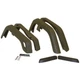 Crown Front Rear Fender Flares Kit Set of 4 Black For 97-2006 Jeep Wrangler TJ