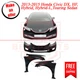 Front Bumper Cover & Fenders Kit primed 3pc for 2013-2015 Honda Civic Sedan