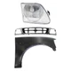 F-150/F-250 97-98 GRILLE Chrome Shell with Gray Insert 3-pc Kit Fender and Headl