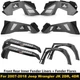 For 2007-2018 Jeep Wrangler JK Front Rear Inner Fender Liners + Fender Flares For 2007-2018 Jeep Wrangler JK Front Rear Inner Fender Liners + Fender Flares
