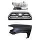 Grille Kit For 2016-2017 Toyota Tacome Chrome/Black with LH Fender and Headlight