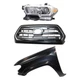 Grille For 2016 2017 Toyota Tacoma Chrome/Black with LH Fender and Headlight Kit Grille For 2016 2017 Toyota Tacoma Chrome/Black with LH Fender and Headlight Kit