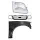 Grille Kit for Ford F-150 1999-2003/F-250 1999, 3-Piece Kit with Fender and