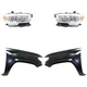 Headlights + Fender Kit Halogen For 2016-2018 Toyota Tacoma Headlights + Fender Kit Halogen For 2016-2018 Toyota Tacoma
