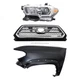 Grille Kit For 2016-2017 Toyota Tacoma with Left Side Fender and Headlight