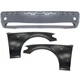 Bumper Cover Kit Fits 2002-2005 BMW 320i Front Sedan With Fog Light Holes
